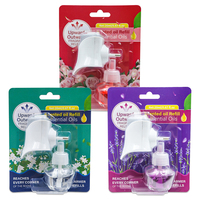 Kit de démarrage désodorisant à la lavande diffuseur d'aromathérapie à l'huile parfumée pour salle de bain ou bureau 1 réchauffeur et 1 recharge