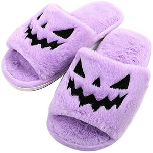New Arrival Unisex Fashion Fur <b>for</b> Slippers Halloween <b>Pumpkin</b> Platform Slipper <b>for</b> Men and Women Dropshipping Product - Product Image 4