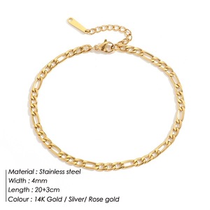 Bracelet de cheville en acier inoxydable plaqué or 18 carats, étanche, pour la plage, cadeau d'été pour femme - Product Image 6