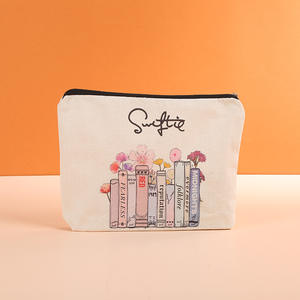 Offre Spéciale toile créative maquillage sac étudiant coton lin stylo sac porte-crayon cadeau publicité <span class=keywords><strong>toilette</strong></span> cosmétiques pochette sac - Product Image 4