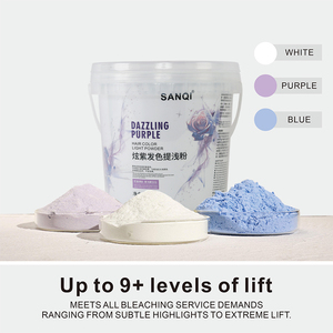 SANQI in Stock Polvere Decolorante per <span class=keywords><strong>Capelli</strong></span> 400g Colore Viola, Formula ad Azione Rapida, Senza Polvere, Anti-Giallo, Decolorazione fino a 9+ Livelli, Toner per <span class=keywords><strong>Capelli</strong></span> - Product Image 6