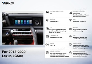 Boîtier décodeur de système Linux Viknav pour voiture, interface de mise à niveau pour Lexus LC500 2018-2020, CarPlay sans fil, Android Auto, USB Mirror Link - Product Image 4