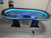 Table de poker personnalisée personnalisable Table de poker de bonne qualité Table de poker de luxe 10 joueurs en vente
