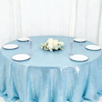 Nappe Ronde Géométrique en Maille à Petites Paillettes de 3mm pour Décoration de Mariage, Brillante, Anti-Poussière, Style Américain, pour Hôtels et Banquets