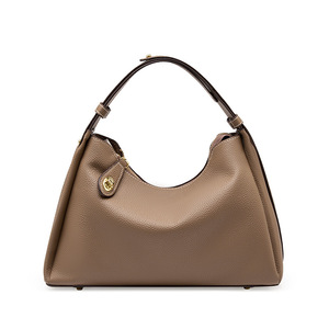 Sac Hobo en Cuir Véritable Grain Litchi Style Minimaliste <span class=keywords><strong>Français</strong></span>, Faible MOQ, Boucle Latérale Métallique, Grande Capacité, Sac Bandoulière en Cuir Véritable - Product Image 5