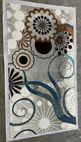 Foshan abstrait vigne Design verre mosaïque murale arbre de vie Art peinture mosaïque décoration murale brillant feuille d'argent carreaux coupés à la main