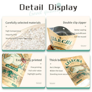 Impresión personalizada de su propio logotipo comida comestible resellable a prueba de olores bolsa de pie embalaje 3,5G 7G 1oz 1lb Mylar bolsa con cremallera - Product Image 4