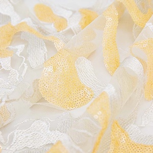 Tela de Encaje de Guipur Floral Multicolor, Encaje de Lujo con Lentejuelas y Pedrería Bordada para Vestido de Fiesta de Boda Nigeriano Aso Ebi - Product Image 2