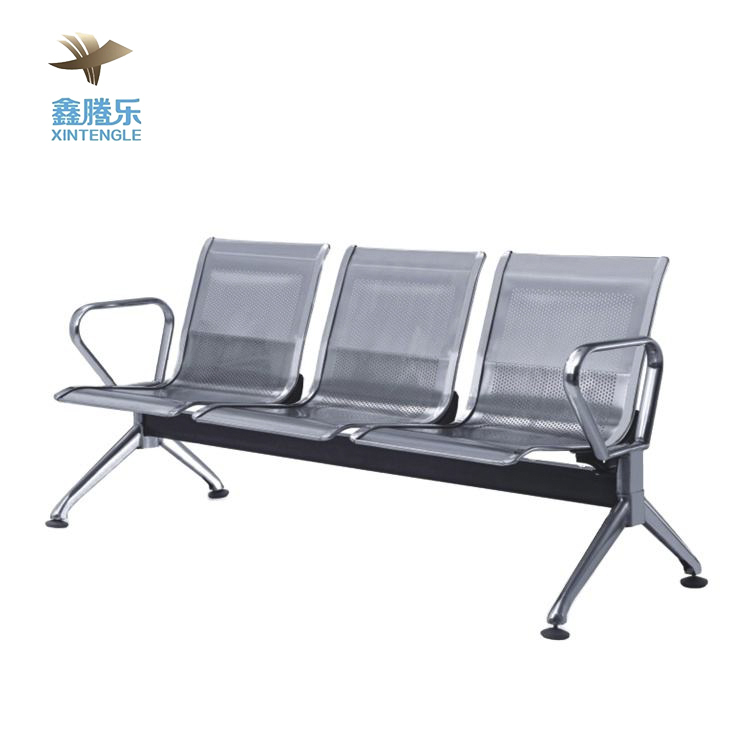 Больница пациента клиника 3 Seater кресло ожидания с ремешком из нержавеющей стали, цвет-серебро с рядовой стул