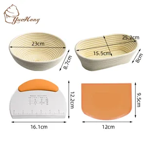 Orange Colors Bread Baking Supplies Wide Mouth Sourdough Starter Jar Kit Sourdough Proofing Basket For Sourdough