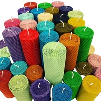 Kit Mayorista Ecológico y No Tóxico para Hacer Velas DIY: Láminas de Cera de Abeja en Panal, Variedad de Colores y Tamaños para Velas de Navidad