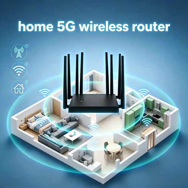 High Speed 5G CPE Modem Router Wi Fi 6 Dual Band Unisoc V510 ESIM Optional 4x4 MIMO Antenna Home Office Use