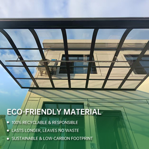 Vente en gros d'abri à pluie manuel moderne en aluminium pour villa, balcon et jardin extérieur - Product Image 4