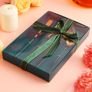 ชุดมีดส้อมช้อนเครื่องเงิน4ชิ้นทำจากสแตนเลสพร้อมกล่องของขวัญ - Product Image 5