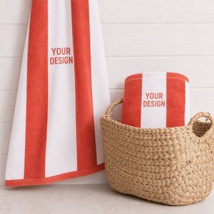 ผ้าเช็ดตัวชายหาดลายปะการังแบบกำหนดเอง แห้งเร็ว รับผลิตตามแบบ (OEM) - Product Image 1