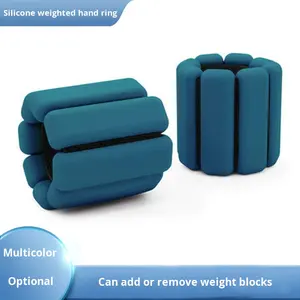 مجموعة أوزان سيليكون فولاذية قابلة للتعديل للمعصم والقدم، حزام معصم وحلقة قدم، لتمارين اليوغا والتدريب بالجاذبية - Product Image 2