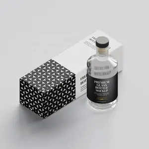 カスタムロゴラグジュアリーブラック30ML50ML磁気ボトル化粧紙ギフト包装香水用