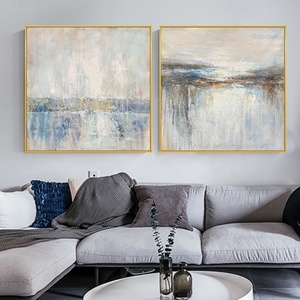 Belle Peint À La Main Toile Acrylique Photo Paysage Abstrait Art Bleu Peinture À L'huile Pour Décoration Murale <span class=keywords><strong>De</strong></span> Salon - Product Image 4