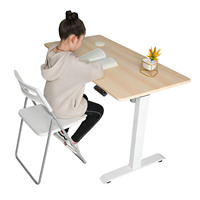 Emballage intégral ergonomique du fabricant Bureau électrique debout à moteur unique avec hauteur de levage avec bureau en MDF de 47 po x 24 po