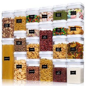 Airtight Food Storage Containers 20 Pieces BPA Free Plastic Cereal Containers with Lock Lids for Kitchen Pantry Storage
