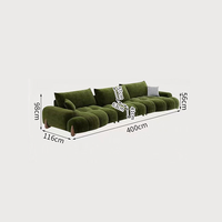 Canapé d'angle rectangulaire de luxe moderne en velours haut de gamme 2025 avec pieds en acier inoxydable pour salon - Vente en gros