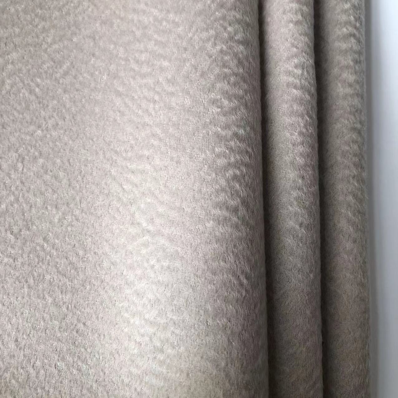 850G 80Wool 20Nylon Woolen Fleece Fabric Woven Double Sided Multi-color High Quality Water Ripple Heavyweight Suit Jacket