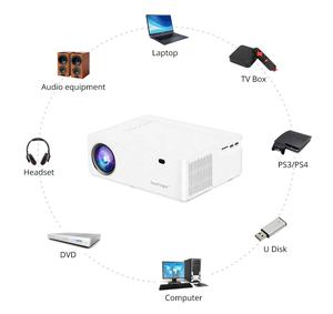 Proyector <span class=keywords><strong>de</strong></span> Video LED TouYinger M21, el Mejor Proyector LED Full HD 1080P <span class=keywords><strong>de</strong></span> 6800 lúmenes, AC3 FHD 3D, Proyector <span class=keywords><strong>de</strong></span> Películas con USB VGA para Cine en Casa - Product Image 6