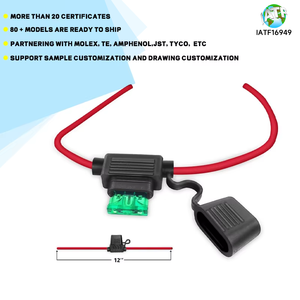 3A blocco fusibile in linea o blocchi fusibili personalizzati fili, cavi e cavi di 1007 tipo cavo 20AWG 20cm di lunghezza - Product Image 4