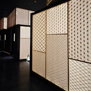 Kumiko travail du bois écologique fait <span class=keywords><strong>à</strong></span> <span class=keywords><strong>la</strong></span> <span class=keywords><strong>main</strong></span> traditionnel japonais artisanat en bois pour portes en bois fenêtres boîtes décoration de restaurant - Product Image 1