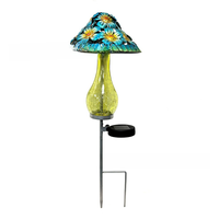 Ornement solaire de jardin LED métal champignon pelouse lumière chemin éclairage et piquets solaires décoratifs