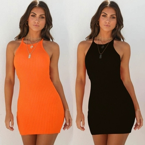 Abito lungo estivo da donna a righe stampato, stile europeo-americano, girocollo, a maniche corte, alla moda e sexy, il più venduto - Product Image 3