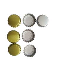 Vente en gros de capsules métalliques de qualité supérieure de 26 mm pour bouteilles de bière et de soda, capsule à vis noire