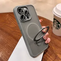 Étui de recharge sans fil pour iPhone 11 12 13 14 15 16 17 Pro Max Plus avec support magnétique et protection de l'appareil photo