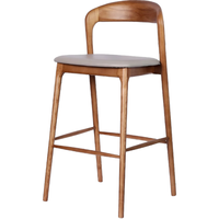Tabourets de bar hauts en bois massif de conception du milieu du siècle Chaise de bar rétro de style nordique pour restaurant et maison pour la cuisine, le café et les loisirs