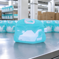 Conteneur de transport d'eau grande capacité 5L, poche souple portable pour liquides avec bec verseur, sacs d'eau potable pliables en plastique pour l'extérieur