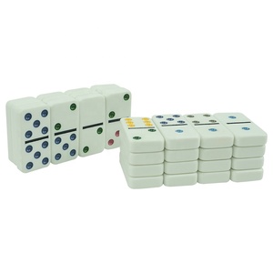Kaile Bộ Đồ Chơi Gạch Domino Urê Trắng Có Chấm Màu 6 28 Hộp Thiếc Nhà Máy Chất Lượng Cao Cho Trò Chơi Sòng Bạc - Product Image 3