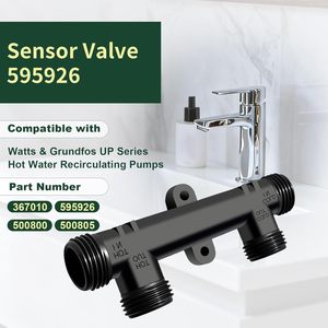 Válvula Sensora JULULINK 595926 para Bombas de Circulación de Agua Caliente Serie UP de Watts Grundfos, Plástico Negro y Latón - Product Image 2