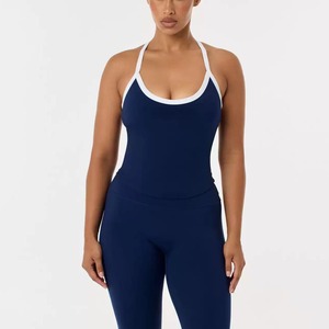 YIYI al por mayor: Conjunto de yoga <span class=keywords><strong>para</strong></span> mujer con cuello en U y espalda cruzada, con almohadillas, cintura en Y y efecto levanta glúteos, ideal <span class=keywords><strong>para</strong></span> entrenamiento. - Product Image 4