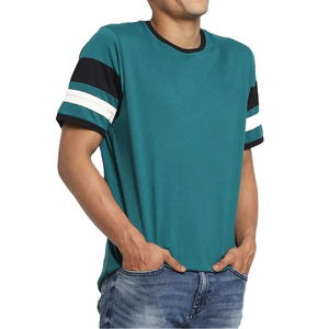 Wholesale 2025 Summer Collection Custom Off-Shoulder Men's T-Shirts Heavy <b>Weight</b> Cotton Oversized Short-Sleeved Top <b>Blank</b> Logo - Product Image 1