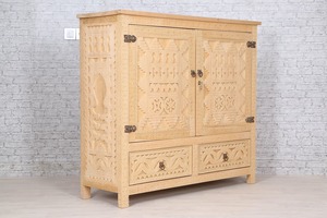 New Mandala Floral Hand Carve Solid Mango Wood With Rustic Antique Look Latest Design Handmade Living Room home decor Furniture - Product Image 2