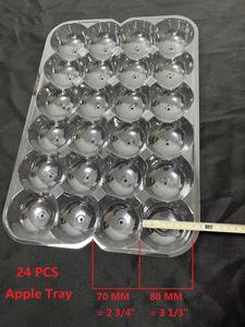 Bandeja de Plástico Transparente de PVC con 24 Compartimentos para Frutas, 24 Unidades por Paquete, Bandeja Transparente para Empacar Manzanas, Bandeja Transparente para Manzanas - Product Image 5