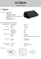 Moniteur de scène professionnel TM15P de 15 pouces, 1000W, DSP, enceinte PA active avec XLR pour église, théâtre, location sonore