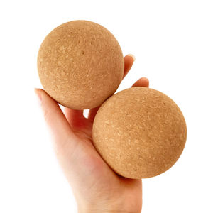 Bola de corcho de alta calidad ecológica, bolas de masaje para pies para regalo, Natural envoltura retráctil, ejercicio de Yoga, Color natural - Product Image 4