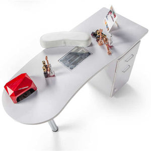 <span class=keywords><strong>Mesa</strong></span> de <span class=keywords><strong>manicura</strong></span> profesional, muebles, mesas de salón de uñas usadas, hierro blanco, todo tipo de cosméticos, soporte de Metal, MFC y ribete de PVC de 2mm - Product Image 1