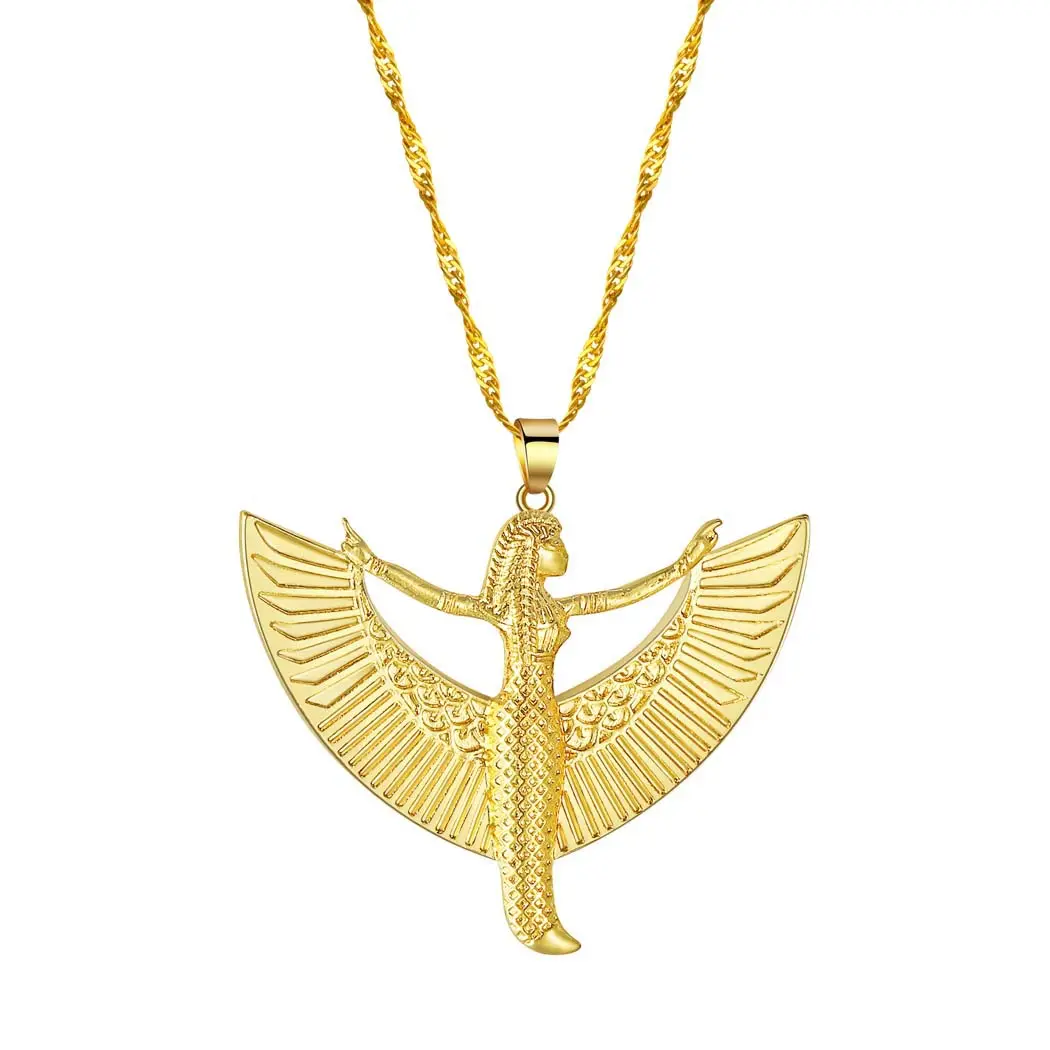 Vente en gros Collier en or Isis déesse étain sur le thème de l'Égypte ancienne