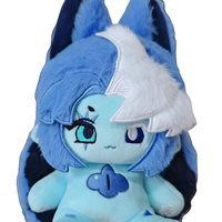 Peluche douce en coton de 20 cm de Shadow Milk Cookie de Cookie Run Kingdom - Collection limitée faite par les fans - Cadeau en peluche
