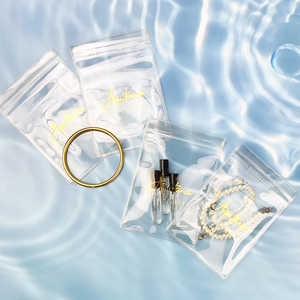 Tùy Chỉnh Nhỏ Kích Thước Nhỏ Rõ Ràng Trong Suốt PVC Nhựa Dây Kéo Túi Bông Tai Vòng Cổ Vòng Hiển Thị Đồ Trang Sức Bao Bì Ziplock Pouch - Product Image 6