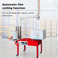 Machine d'emballage automatique à plateau tournant électrique pour film étirable, facile à utiliser pour les cartons de produits alimentaires, de boissons, chimiques et de vêtements
