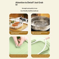 Boîte à lunch en verre borosilicate haute résistance sans PFAS, compatible micro-ondes et lave-vaisselle, à 2 compartiments, avec couvercle hermétique pour la préparation des repas et le bureau (vente en gros)