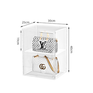 Grande vitrine rectangulaire en PET à injection avec 1 séparateur, anti-poussière, empilable, pour collection de figurines Gundam et jouets - Product Image 2